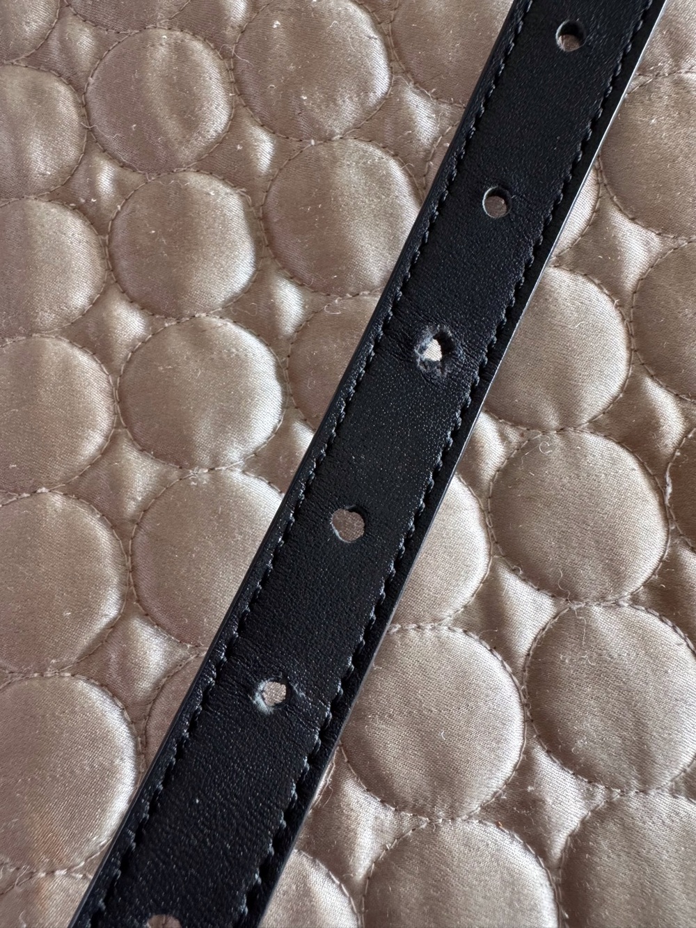 Fashion Designer Black Leather Belt with Gold Double-Buckle - Picture 10 of 11